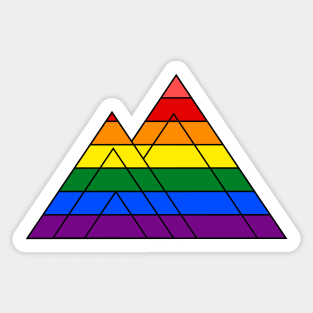 Rainbow Mountain Triangle Sticker